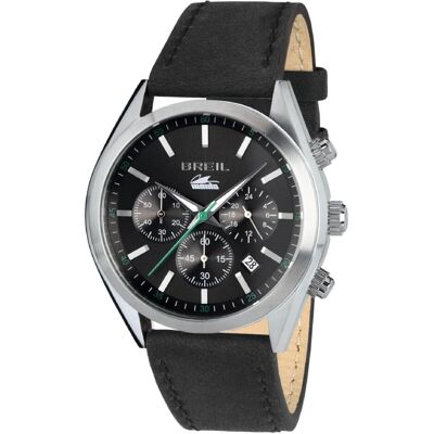 Breil, Armbanduhr, Chronograph mit grauem Zifferblatt und Lederarmband, Grau, (42 mm) Breil, Armbanduhr, Chronograph mit grauem Zifferblatt und Lederarmband, Grau, (42 mm)