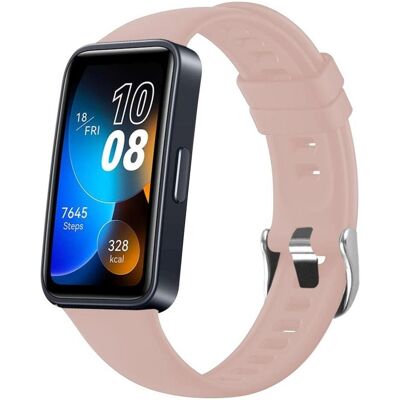 Fixed Silicone strap for Huawei Band 8 / 9, pink (Silicone), Uhrenarmband, Pink Fixed Silicone strap for Huawei Band 8 / 9, pink (Silicone), Uhrenarmband, Pink
