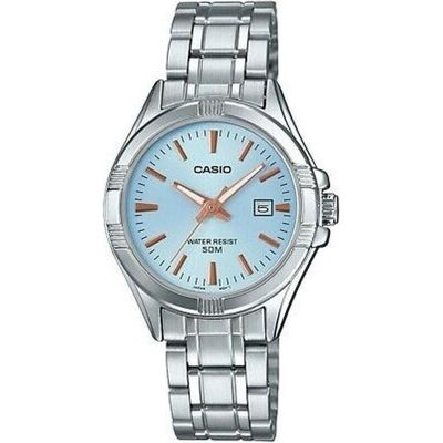Casio Armbanduhr, Enticer Lady, Blau, Silber, (31 mm) Casio Armbanduhr, Enticer Lady, Blau, Silber, (31 mm)