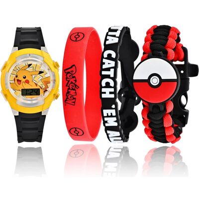 Accutime, Armbanduhr, Pokémon mit Accessoires, Mehrfarbig, (Digitaluhr) Accutime, Armbanduhr, Pokémon mit Accessoires, Mehrfarbig, (Digitaluhr)