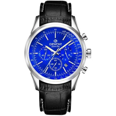 Giewont, Armbanduhr, Zegarek Zegarek Męski Chronograph Sapphire Srebrno Niebieski GW7650-A3, Blau, Silber, (Chronograph, 47 mm) Giewont, Armbanduhr, Zegarek Zegarek Męski Chronograph Sapphire Srebrno Niebieski GW7650-A3, Blau, Silber, (Chronograph, 47 mm)