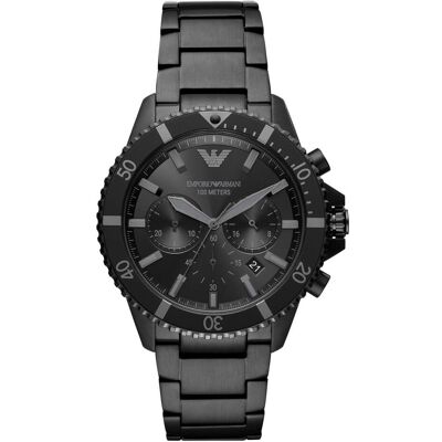 Giorgio Armani Emporio Armani, Armbanduhr, Diver, Schwarz, (Analoguhr, 43 mm) Giorgio Armani Emporio Armani, Armbanduhr, Diver, Schwarz, (Analoguhr, 43 mm)