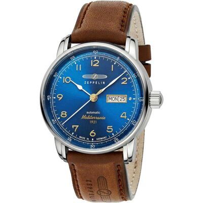 Zeppelin, Armbanduhr, 96643, Blau, Türkis, Silber, Braun, (Analoguhr, 40 mm) Zeppelin, Armbanduhr, 96643, Blau, Türkis, Silber, Braun, (Analoguhr, 40 mm)