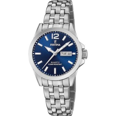 Festina, Armbanduhr, Klassik, Silber, Blau, Türkis, (Analoguhr, 30 mm) Festina, Armbanduhr, Klassik, Silber, Blau, Türkis, (Analoguhr, 30 mm)