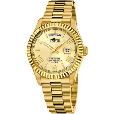 Lotus Armbanduhr, Freedom Day-Date L18857/1, Gold, (42 mm) Lotus Armbanduhr, Freedom Day-Date L18857/1, Gold, (42 mm)