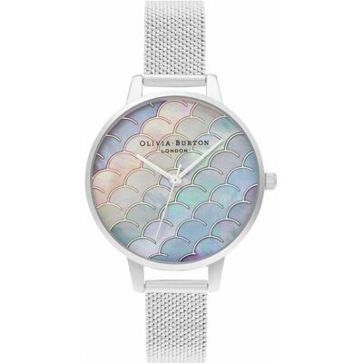 Olivia Burton, Armbanduhr, Damenuhr Mermaid Tail OB16US46, Mehrfarbig, Silber, (Analoguhr, 34 mm) Olivia Burton, Armbanduhr, Damenuhr Mermaid Tail OB16US46, Mehrfarbig, Silber, (Analoguhr, 34 mm)
