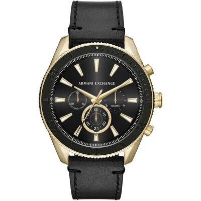 Giorgio Armani Exchange, Armbanduhr, Chronograph mit analoger Anzeige, wasserdicht bis 100 Meter, Schwarz, (Chronograph, 46 mm) Giorgio Armani Exchange, Armbanduhr, Chronograph mit analoger Anzeige, wasserdicht bis 100 Meter, Schwarz, (Chronograph, 46 mm)