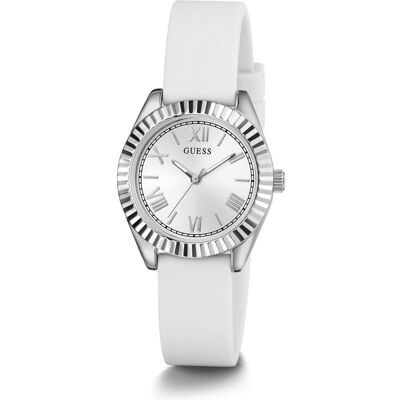Guess Armbanduhr, Laikrodis Watches LADIES GW0724L1, Weiss, Silber, (Analoguhr, 30 mm) Guess Armbanduhr, Laikrodis Watches LADIES GW0724L1, Weiss, Silber, (Analoguhr, 30 mm)