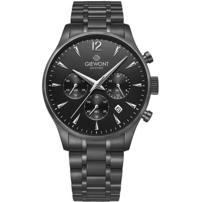 Giewont, Armbanduhr, Zegarek Zegarek Męski Chronograph Sapphire Czarny GW6310-B1, Silber, Schwarz, Weiss, (Analoguhr, Chronograph, 42 mm) Giewont, Armbanduhr, Zegarek Zegarek Męski Chronograph Sapphire Czarny GW6310-B1, Silber, Schwarz, Weiss, (Analoguhr, Chronograph, 42 mm)