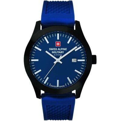 Swiss Alpine Military, Armbanduhr, 7055.1875 Sport Herren 43mm 10ATM, Blau, (Analoguhr, Swiss Made) Swiss Alpine Military, Armbanduhr, 7055.1875 Sport Herren 43mm 10ATM, Blau, (Analoguhr, Swiss Made)