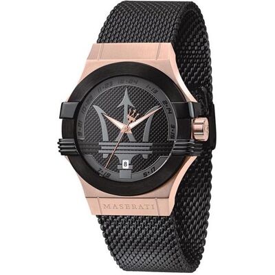 Maserati, Armbanduhr, Potenza, Gold, Schwarz, Rosa, (Analoguhr, 40 mm) Maserati, Armbanduhr, Potenza, Gold, Schwarz, Rosa, (Analoguhr, 40 mm)