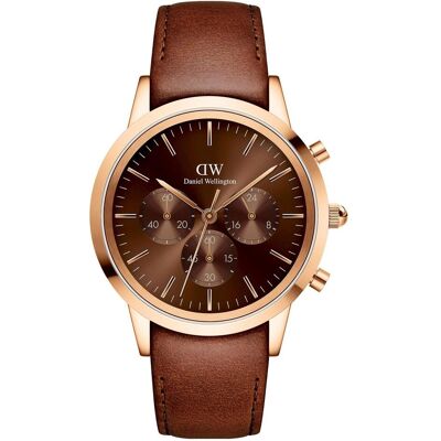 Daniel Wellington, Armbanduhr, Iconic Chronograph St Mawes Rose Gold Amber Sunray, Rosa, (Chronograph, 42 mm) Daniel Wellington, Armbanduhr, Iconic Chronograph St Mawes Rose Gold Amber Sunray, Rosa, (Chronograph, 42 mm)