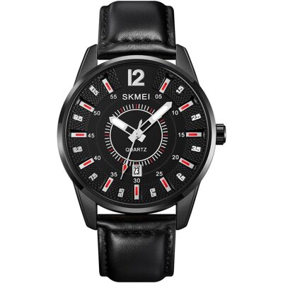 Skmei, Armbanduhr, 1993BK Herrenuhr + BOX, Schwarz, Rot, Silber, (Analoguhr, 44 mm) Skmei, Armbanduhr, 1993BK Herrenuhr + BOX, Schwarz, Rot, Silber, (Analoguhr, 44 mm)