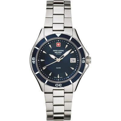 Swiss Alpine Military, Armbanduhr, 7740.1135 Damen 36mm 10ATM, Silber, (Analoguhr, 36 mm) Swiss Alpine Military, Armbanduhr, 7740.1135 Damen 36mm 10ATM, Silber, (Analoguhr, 36 mm)