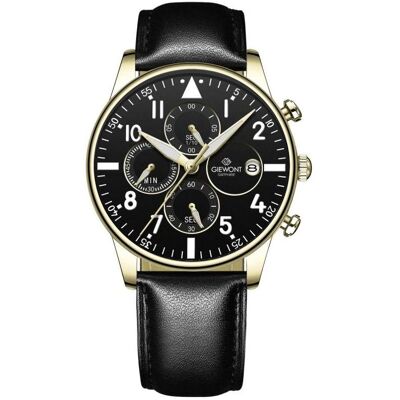 Giewont, Armbanduhr, Zegarek Zegarek Męski Chronograph Sapphire Czarno Złoty GW5630-A4, Gold, Schwarz, (Analoguhr, Chronograph, 42 mm) Giewont, Armbanduhr, Zegarek Zegarek Męski Chronograph Sapphire Czarno Złoty GW5630-A4, Gold, Schwarz, (Analoguhr, Chronograph, 42 mm)