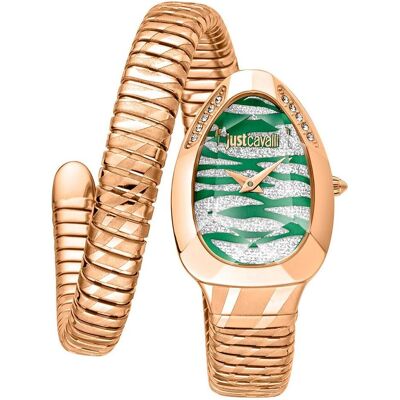 Just Cavalli, Armbanduhr, Signature Snake Glam Evo 8 Solo - JC1L225M0065, Gold, Grün, (Analoguhr, 22 mm) Just Cavalli, Armbanduhr, Signature Snake Glam Evo 8 Solo - JC1L225M0065, Gold, Grün, (Analoguhr, 22 mm)