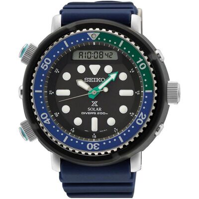 Seiko Armbanduhr, Prospex Sea Solar Diver's, Schwarz, Blau, (Analoguhr, Chronograph, Digitaluhr, 48 mm) Seiko Armbanduhr, Prospex Sea Solar Diver's, Schwarz, Blau, (Analoguhr, Chronograph, Digitaluhr, 48 mm)