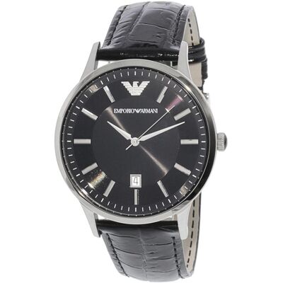 Giorgio Armani Emporio Armani, Armbanduhr, Renato Classics Herrenuhr, Silber, Schwarz, (Analoguhr, 43 mm) Giorgio Armani Emporio Armani, Armbanduhr, Renato Classics Herrenuhr, Silber, Schwarz, (Analoguhr, 43 mm)