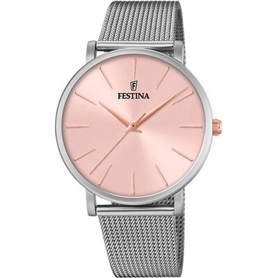 Festina, Armbanduhr, Armbanduhr Boyfriend f20475/2, Silber, (Analoguhr, 38 mm) Festina, Armbanduhr, Armbanduhr Boyfriend f20475/2, Silber, (Analoguhr, 38 mm)