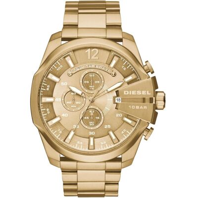 Diesel Armbanduhr, Mega Chief, Gold, (Analoguhr, Chronograph, 51 mm) Diesel Armbanduhr, Mega Chief, Gold, (Analoguhr, Chronograph, 51 mm)