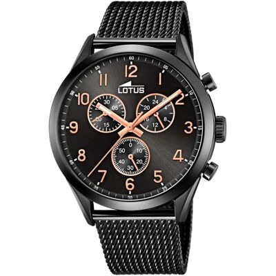Lotus Armbanduhr, Minimalist, Schwarz, (Analoguhr, Chronograph, 43 mm) Lotus Armbanduhr, Minimalist, Schwarz, (Analoguhr, Chronograph, 43 mm)