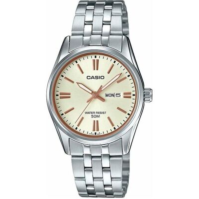 Casio Armbanduhr, LTP-1335D-9A, Silber, Gold, Blau, Weiss, (30 mm) Casio Armbanduhr, LTP-1335D-9A, Silber, Gold, Blau, Weiss, (30 mm)
