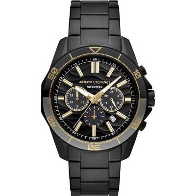 Giorgio Armani Exchange, Armbanduhr, Spencer, Schwarz, (Analoguhr, Chronograph, 44 mm) Giorgio Armani Exchange, Armbanduhr, Spencer, Schwarz, (Analoguhr, Chronograph, 44 mm)