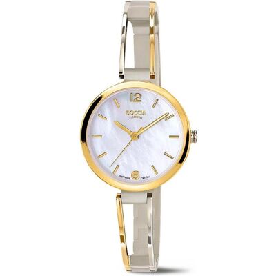 Boccia, Armbanduhr, 3354-01, Gold, Silber, (30 mm) Boccia, Armbanduhr, 3354-01, Gold, Silber, (30 mm)