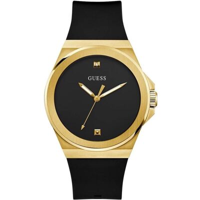 Guess Armbanduhr, - Vinyl GW0790G1, Schwarz, Gold, (44 mm) Guess Armbanduhr, - Vinyl GW0790G1, Schwarz, Gold, (44 mm)