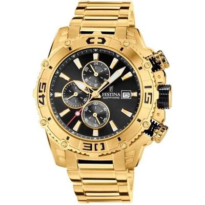 Festina, Armbanduhr, Prestige Kollektion, Gold, (Analoguhr, 49 mm) Festina, Armbanduhr, Prestige Kollektion, Gold, (Analoguhr, 49 mm)