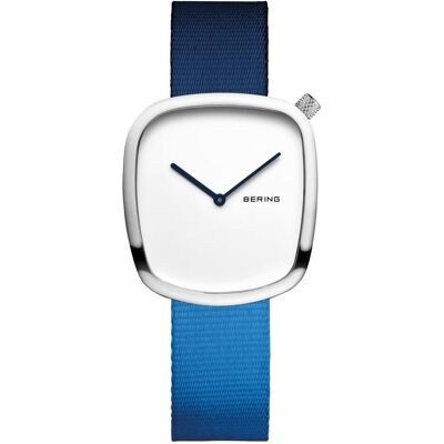 Bering, Armbanduhr, Klassisches Damenuhrenmodell mit puristischem Design und kratzfestem Saphirglas, Weiss, (34 mm) Bering, Armbanduhr, Klassisches Damenuhrenmodell mit puristischem Design und kratzfestem Saphirglas, Weiss, (34 mm)