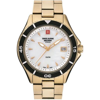 Swiss Alpine Military, Armbanduhr, 7740.1113 Damen 36mm 10ATM, Gold, (Analoguhr, 36 mm) Swiss Alpine Military, Armbanduhr, 7740.1113 Damen 36mm 10ATM, Gold, (Analoguhr, 36 mm)