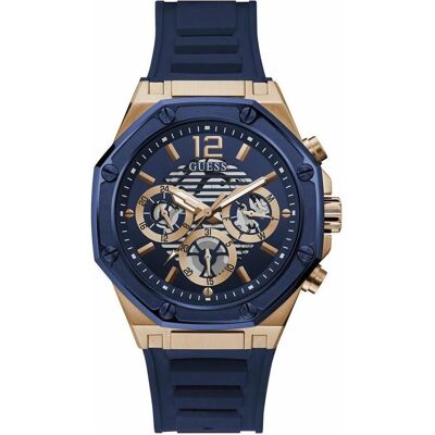 Guess Armbanduhr, Momentum GW0263G2 (M), Gold, Mehrfarbig, Blau, (Analoguhr, 44 mm) Guess Armbanduhr, Momentum GW0263G2 (M), Gold, Mehrfarbig, Blau, (Analoguhr, 44 mm)