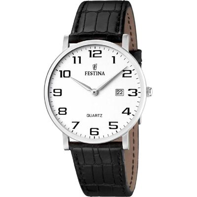 Festina, Armbanduhr, Klassik, Silber, Schwarz, Weiss, (Analoguhr, 40 mm) Festina, Armbanduhr, Klassik, Silber, Schwarz, Weiss, (Analoguhr, 40 mm)