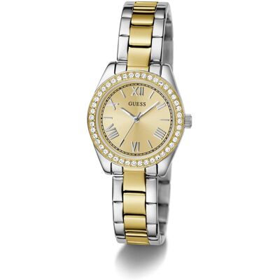 Guess Armbanduhr, Mini Luna, Silber, Gold, (Analoguhr, 30 mm) Guess Armbanduhr, Mini Luna, Silber, Gold, (Analoguhr, 30 mm)