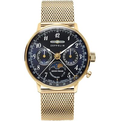Zeppelin, Armbanduhr, Uhr LZ129 Hindenburg 7039M-2 Quarz, Gold, (Analoguhr, 36 mm) Zeppelin, Armbanduhr, Uhr LZ129 Hindenburg 7039M-2 Quarz, Gold, (Analoguhr, 36 mm)