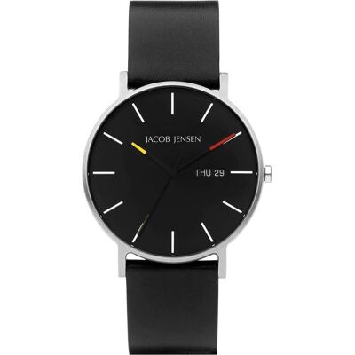 Jacob, Armbanduhr, Jensen - Analog Quarz 32020793 einer Grösse - schwarz, Schwarz, (Analoguhr, 40 mm) Jacob, Armbanduhr, Jensen - Analog Quarz 32020793 einer Grösse - schwarz, Schwarz, (Analoguhr, 40 mm)