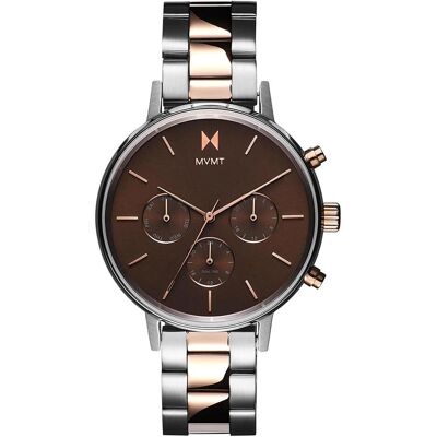 Mvmt, Armbanduhr, Womens Analog Quartz Watch with Stainless Steel Strap 28000244D SOURCE Bracelet brown strappy, Braun, (Analoguhr, 38 mm) Mvmt, Armbanduhr, Womens Analog Quartz Watch with Stainless Steel Strap 28000244D SOURCE Bracelet brown strappy, Braun, (Analoguhr, 38 mm)