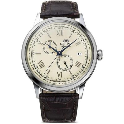 Orient, Armbanduhr, Classic Bambino V8 - RA-AK0702Y, Silber, (Analoguhr, 40 mm) Orient, Armbanduhr, Classic Bambino V8 - RA-AK0702Y, Silber, (Analoguhr, 40 mm)