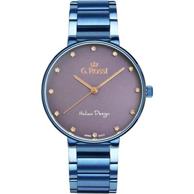 Gino Rossi, Armbanduhr, men's blue watch (20813), Blau, Violett, (Analoguhr, 36 mm) Gino Rossi, Armbanduhr, men's blue watch (20813), Blau, Violett, (Analoguhr, 36 mm)