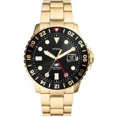 Fossil, Armbanduhr, Blue, Gold, (Chronograph, 46 mm) Fossil, Armbanduhr, Blue, Gold, (Chronograph, 46 mm)