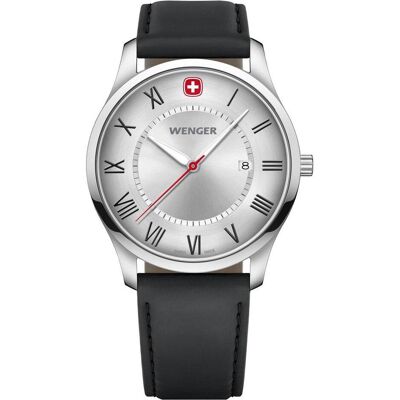 Wenger, Armbanduhr, City Classic, Silber, (Analoguhr, Swiss Made, 42 mm) Wenger, Armbanduhr, City Classic, Silber, (Analoguhr, Swiss Made, 42 mm)