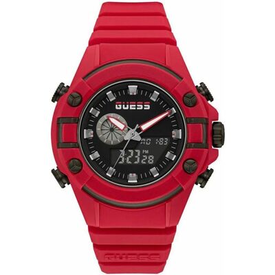 Guess Armbanduhr, Men's Watch GW0269G5 (Ø 47 mm), Schwarz, Rot, (Analoguhr, 47 mm) Guess Armbanduhr, Men's Watch GW0269G5 (Ø 47 mm), Schwarz, Rot, (Analoguhr, 47 mm)