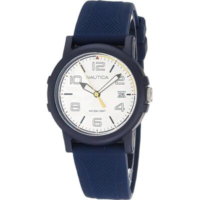 Nautica, Armbanduhr, Herrenuhr (Ø 38 mm), Blau, Weiss, (Analoguhr, 38 mm) Nautica, Armbanduhr, Herrenuhr (Ø 38 mm), Blau, Weiss, (Analoguhr, 38 mm)