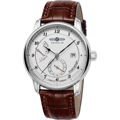 Zeppelin, Armbanduhr, Friedrichshafen 85901 watch 42mm, Weiss, Silber, Braun, (Analoguhr, 42 mm) Zeppelin, Armbanduhr, Friedrichshafen 85901 watch 42mm, Weiss, Silber, Braun, (Analoguhr, 42 mm)