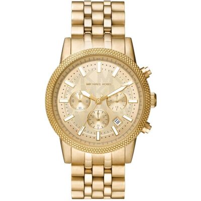 Michael Kors, Armbanduhr, Hutton, Gold, (Analoguhr, Chronograph, 43 mm) Michael Kors, Armbanduhr, Hutton, Gold, (Analoguhr, Chronograph, 43 mm)
