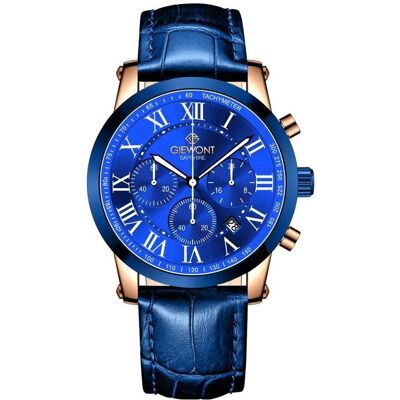Giewont, Armbanduhr, Zegarek Zegarek Męski Chronograph Sapphire Miedziano Niebieski GW6260-A5, Blau, Kupfer, (Analoguhr, Chronograph, 42 mm) Giewont, Armbanduhr, Zegarek Zegarek Męski Chronograph Sapphire Miedziano Niebieski GW6260-A5, Blau, Kupfer, (Analoguhr, Chronograph, 42 mm)