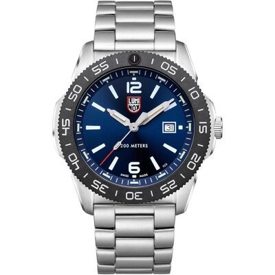 Luminox, Armbanduhr, Pacific Diver 3120 Series, Silber, Orange, Blau, Grün, (Analoguhr, Swiss Made, Taucheruhr, 44 mm) Luminox, Armbanduhr, Pacific Diver 3120 Series, Silber, Orange, Blau, Grün, (Analoguhr, Swiss Made, Taucheruhr, 44 mm)