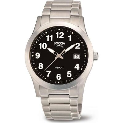 Boccia, Armbanduhr, 3619-03 Herrenuhr Titanium 40mm 5ATM, Silber, (Analoguhr, 40 mm) Boccia, Armbanduhr, 3619-03 Herrenuhr Titanium 40mm 5ATM, Silber, (Analoguhr, 40 mm)