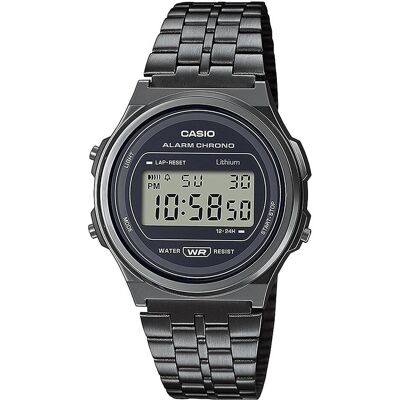 Casio Armbanduhr, Vintage Round, Schwarz, (Chronograph, 37 mm) Casio Armbanduhr, Vintage Round, Schwarz, (Chronograph, 37 mm)